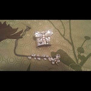 Butterfly necklace and mathing bracelet cuff