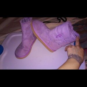 Purple booties