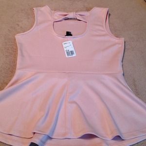 Forever 21 blush peplum top