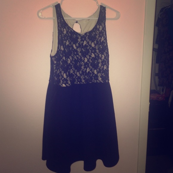Rewind navy lace dress
