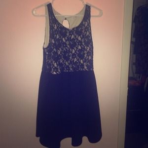 Rewind navy lace dress