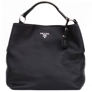 Price reduced! PRADA black leather tote. Perfect!