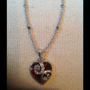 Brighton red heart necklace