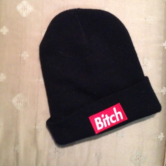 Urban Outfitters Other - Black bitch beanie