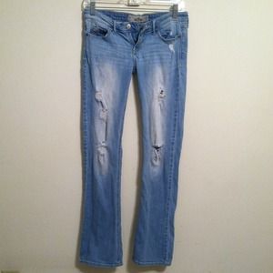 Hollister Destroyed Bootcut Jeans