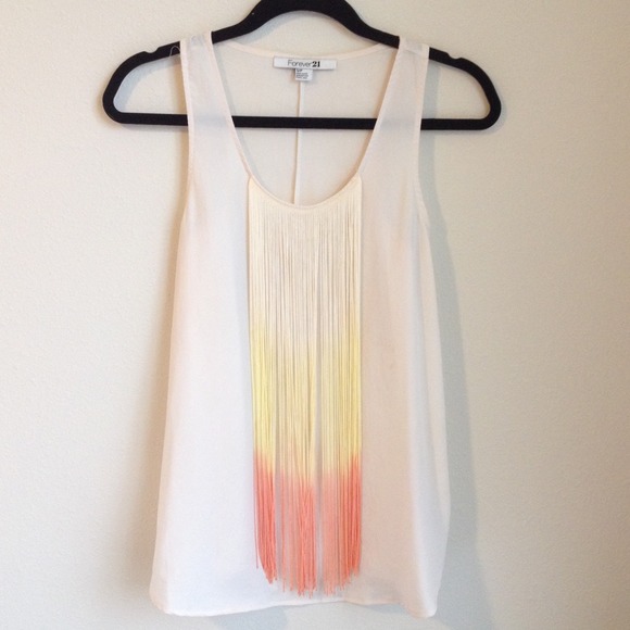 Ombré Fringe Racerback Tank