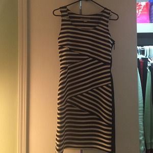 Michael Kors black and white Stripe dress
