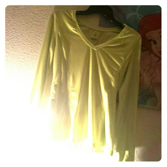 Long green/yellow sleave shirt
