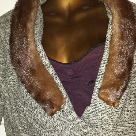 Vintage jacket with real fur collar - Picture 2 of 13