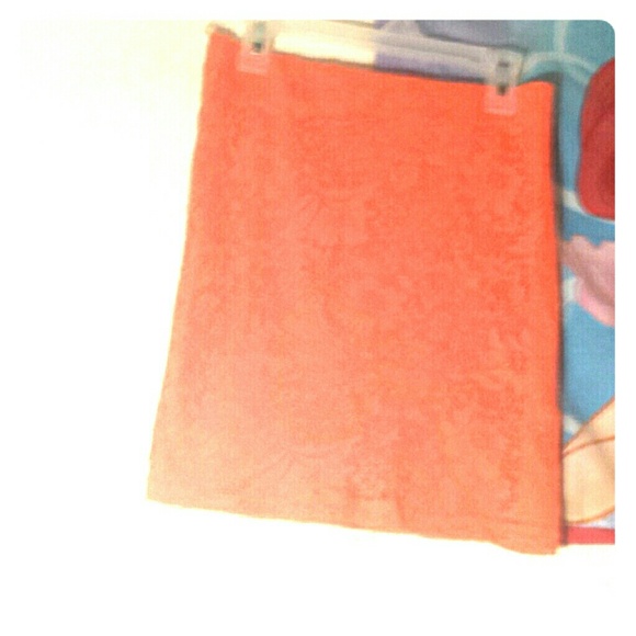 Orange laced Short skirt