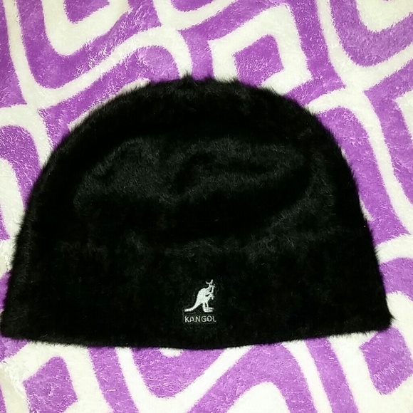 Black, angora Kangol hat