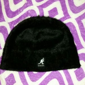 Black, angora Kangol hat