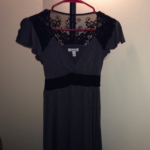 Black and grey dress