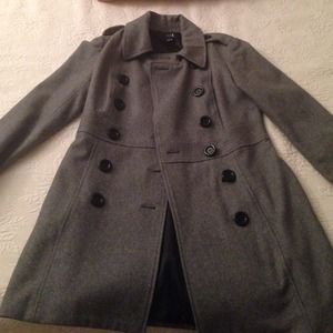 Gray women's long coat