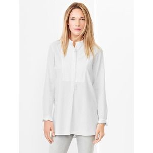 GAP white striped henley tunic S/M