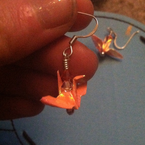 Origami earrings - Picture 2 of 2