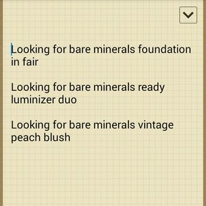 Looking for bare minerals