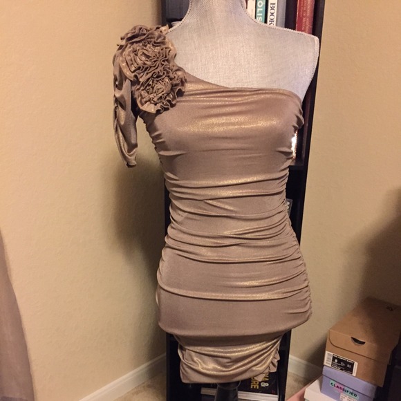 Cooper Floral Dress with Gold Lining