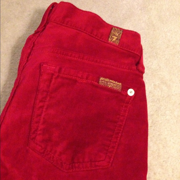 7 For All Mankind Velvet Stretch Skinny Jeans - Picture 2 of 4