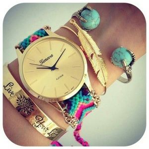 Brand new GENEVA friendship bracelet watch