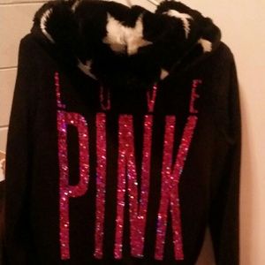 Victorias secret pink bling hoodie
