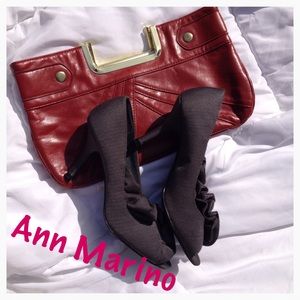 Peep-Toe Gray Ruffled Heels ❤️