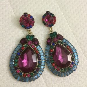 Multi Color Statement Earrings