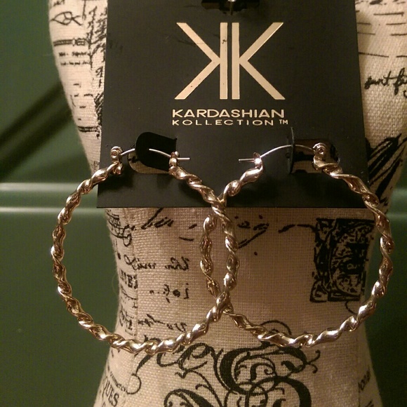 Kardashian Kollection Jewelry - KARDASHIAN KOLLECTION Gold Twist Hoops