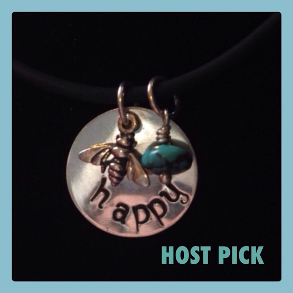 Jewelry - Sterling "BEE HAPPY" Necklace