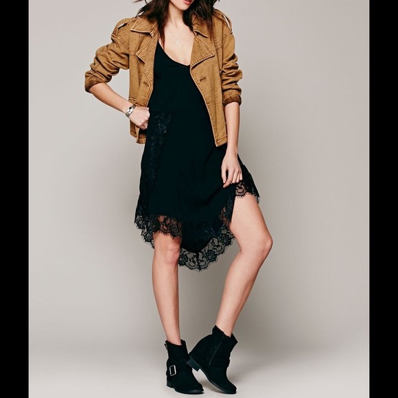 Free people lace eyelash slip dress
