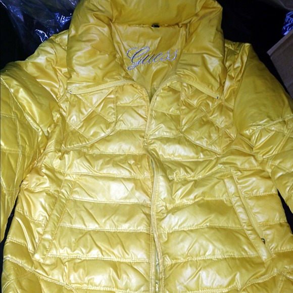 GUESS real feather filled down jacket, barely used