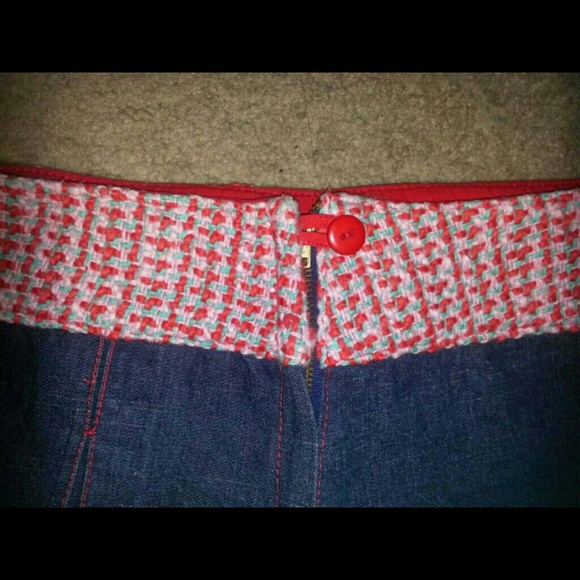 Super Sale !! Awesome Denim with top pattern skirt - Picture 2 of 3