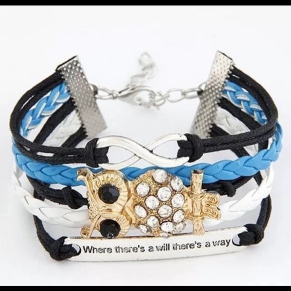 Leather Owl Infinity Bracelet 6" Plus Extended💎💍