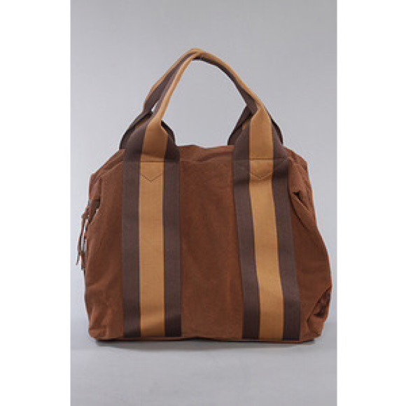 Large Canvas handbag in brown