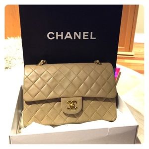 Authentic Chanel double flap bag.
