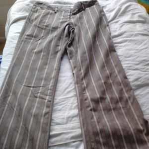 Brown striped dress pants