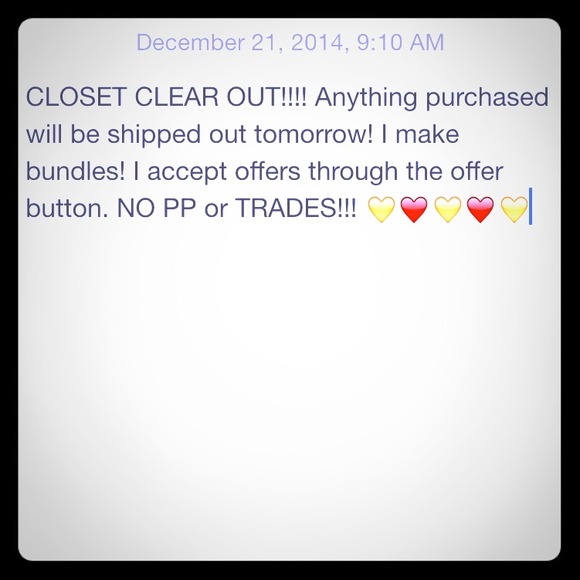 CLOSET CLEAR OUT FOR XMAS