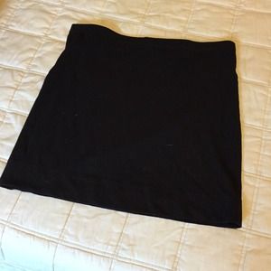 Black jersey skirt