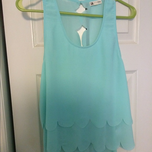 Scallop open back top