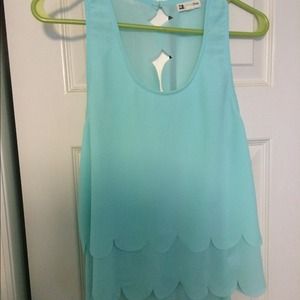 Scallop open back top