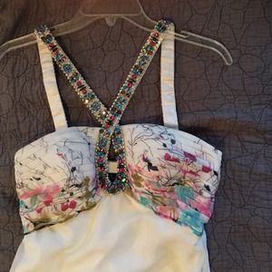 Cream and floral formal