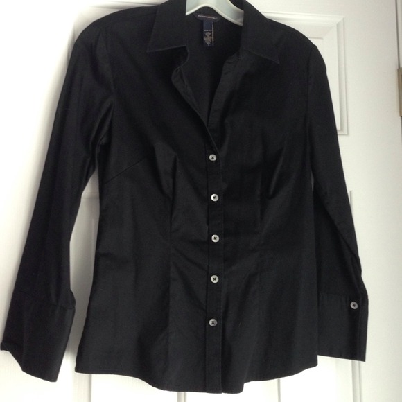 Banana Republic black shirt, stretch cotton