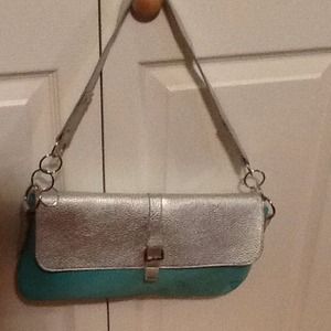 Silver and turquoise handbag