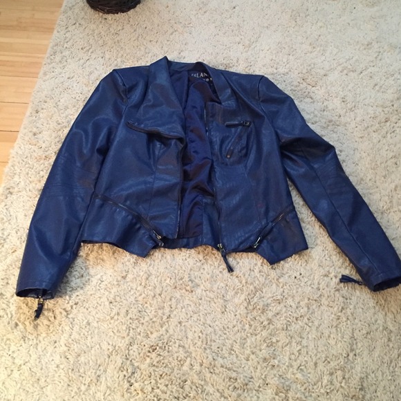 Nordstrom Jackets & Blazers - Blue leather jacket