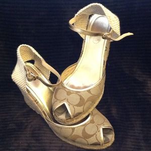 Women's Coach Wedge Sandals size 8