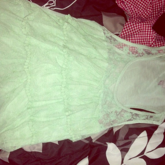 Vanity ruffle lace baby doll tank.