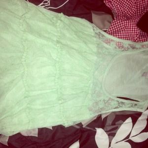 Vanity ruffle lace baby doll tank.