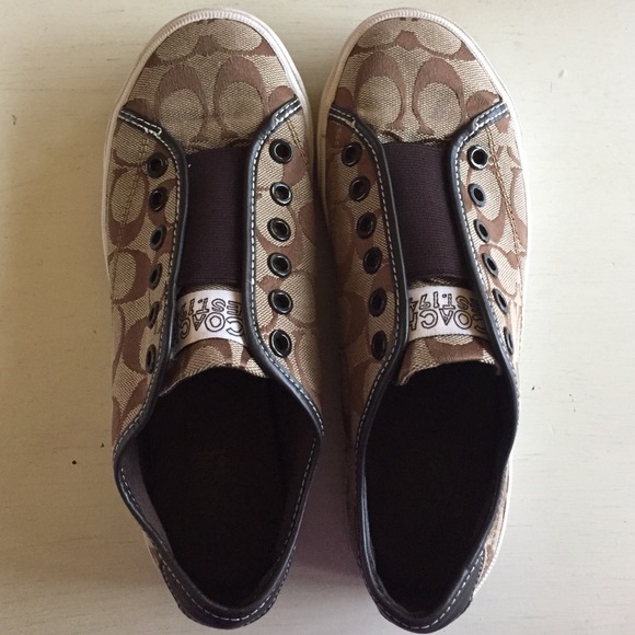COACH brown slip-on shoes - Picture 1 of 3