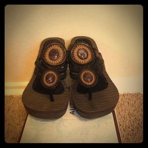 Brown Platform Sandals NWOT!