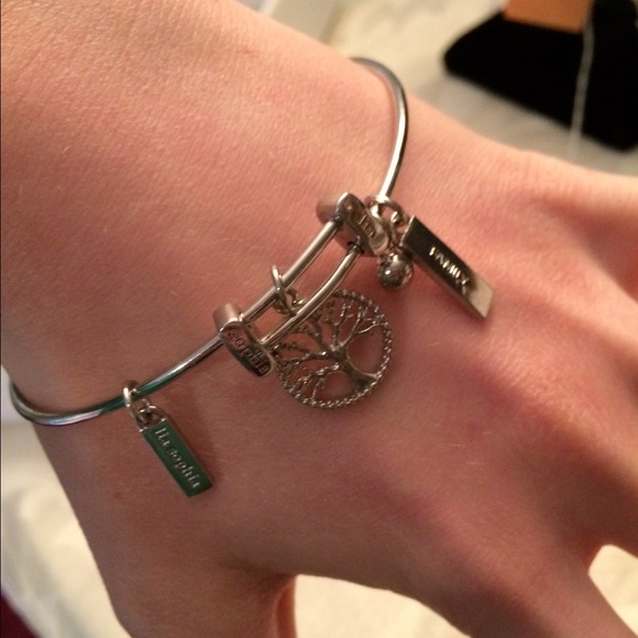 Charm bangle bracelet
